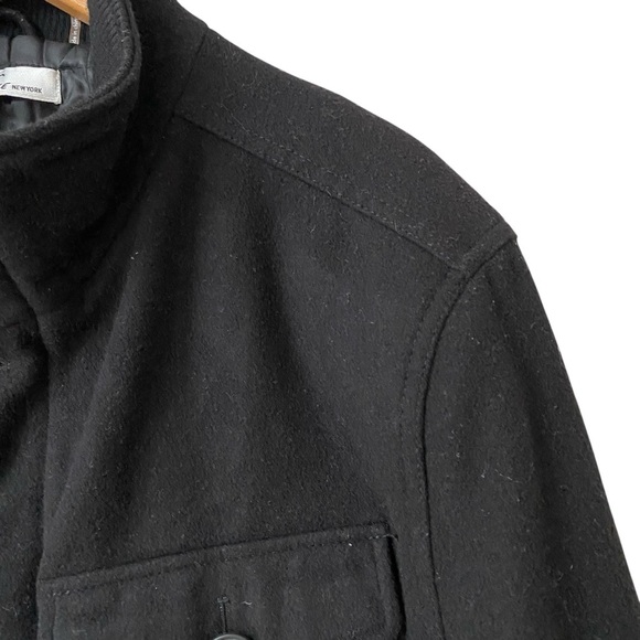 Kenneth Cole New York Wool-Blend Black Field Jacket Quilted Lined XL - Picture 5 of 15